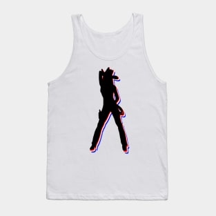 Red White & Blue Cowgirl silhouette Tank Top